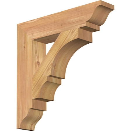 Ekena Millwork Balboa Traditional Smooth Bracket, Western Red Cedar, 3 1/2"W x 18"D x 18"H BKT04X18X18BOA01SWR